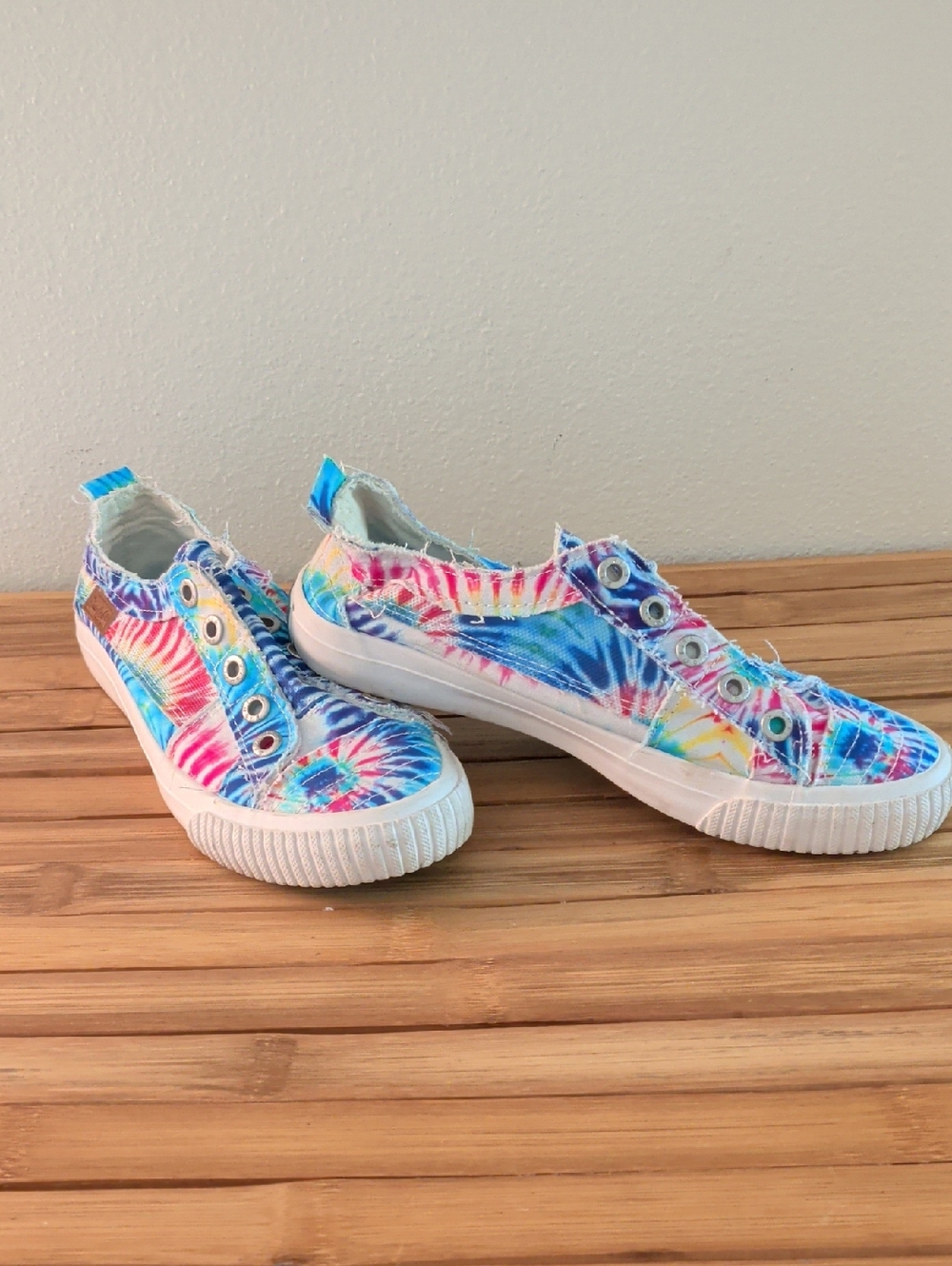 Blowfish Tie-Dye Slip-On Sneakers - Blue, Pink, Yellow